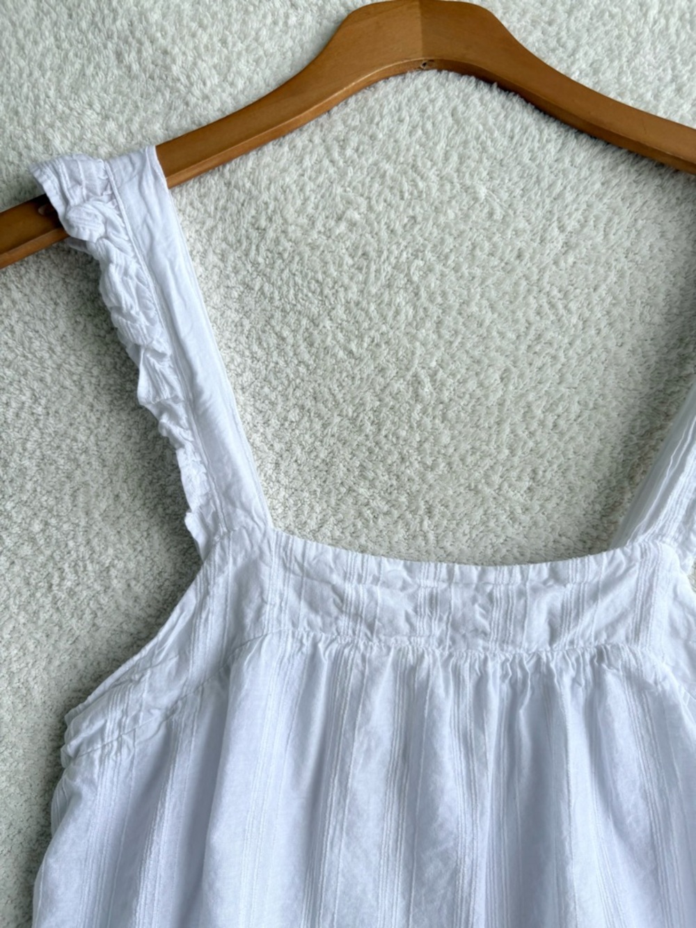 White Ruffled Tank - Picture 2 of 6